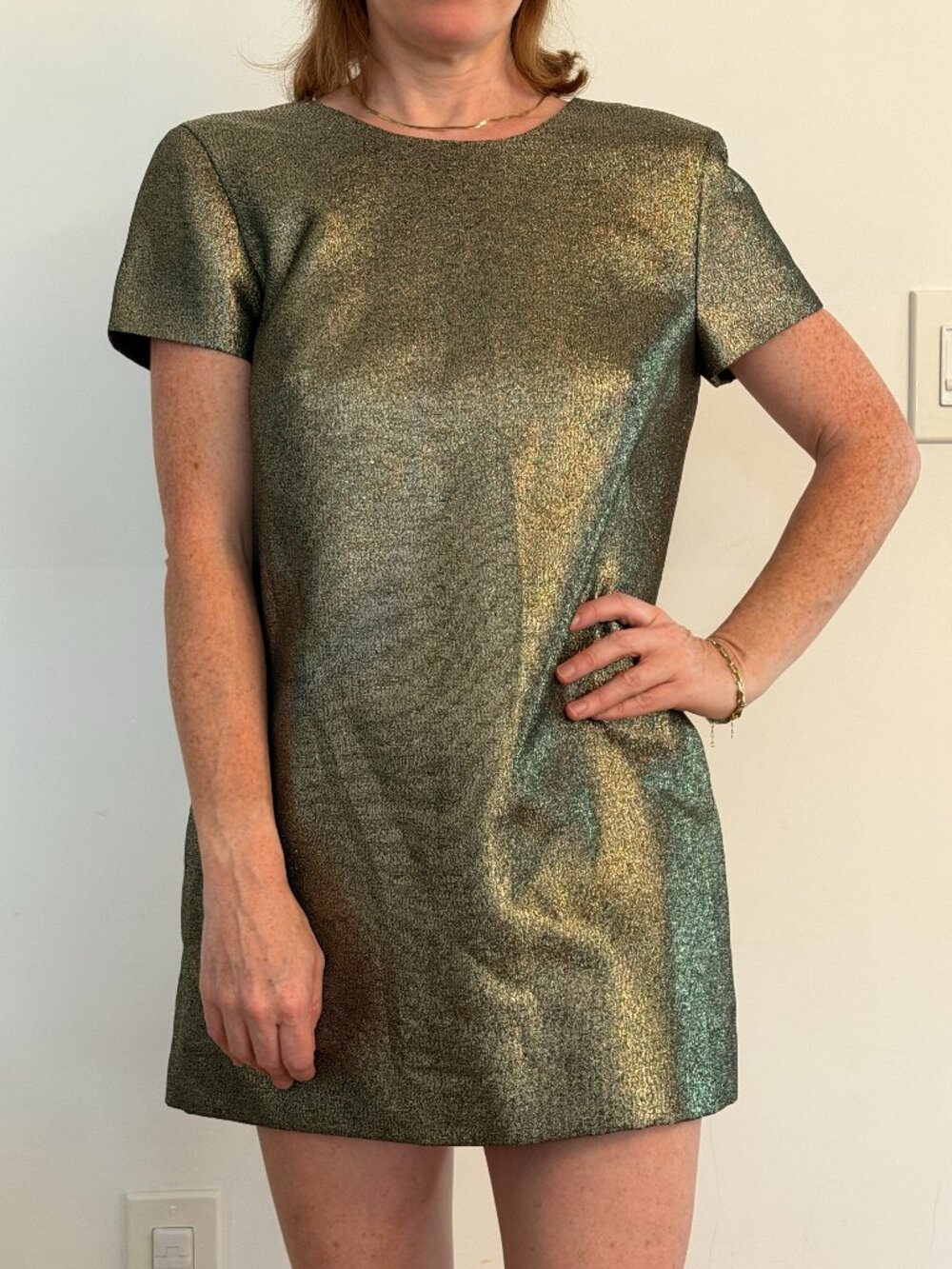 Madewell Gold Mini Dress